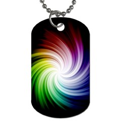 Rainbow Swirl Twirl Dog Tag (two Sides) by Nexatart