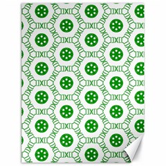 White Background Green Shapes Canvas 18  X 24  by Nexatart