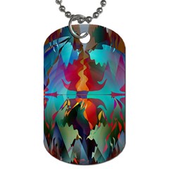 Background Sci Fi Fantasy Colorful Dog Tag (one Side) by Nexatart