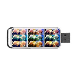 Twenty-seven Snowball Branch Collage Portable Usb Flash (one Side) by okhismakingart