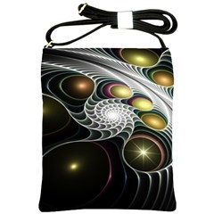 Fractal Bulbs Fantasy Curve Shoulder Sling Bag by Pakrebo