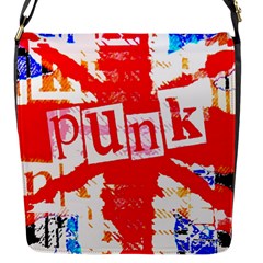 Punk Union Jack Flap Closure Messenger Bag (s) by ArtistRoseanneJones