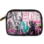 Graffiti Grunge Love Digital Camera Leather Case Front