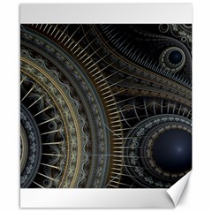 Fractal Spikes Gears Abstract Canvas 8  X 10  by Pakrebo