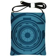 Technology Background Binary Shoulder Sling Bag by Pakrebo