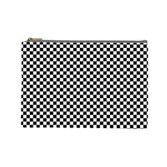 Background Black Board Checker Cosmetic Bag (large) by Pakrebo