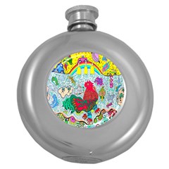 Supersonic Key West Gypsy Blast Round Hip Flask (5 Oz) by chellerayartisans