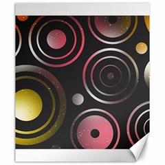 Circles Yellow Space Canvas 20  X 24  by HermanTelo