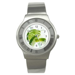 Lime Club Soda Drink Cocktail Stainless Steel Watch by Pakrebo