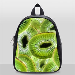 Sliced Kiwi Fruits Green School Bag (small) by Pakrebo