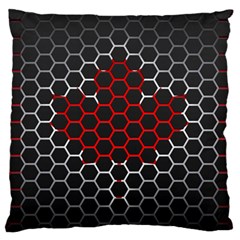 Canada Flag Hexagon Large Flano Cushion Case (one Side) by HermanTelo