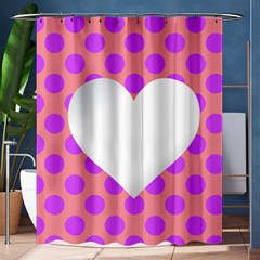 Love Heart Valentine Shower Curtain 60  X 72  (medium)  by HermanTelo