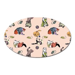 Funny Cats Oval Magnet by Sobalvarro