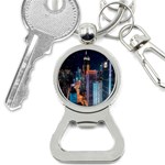 High Rise Buildings With Lights Bottle Opener Key Chain Front