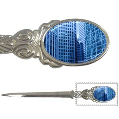 City Blue Building Construction Letter Opener by Pakrebo