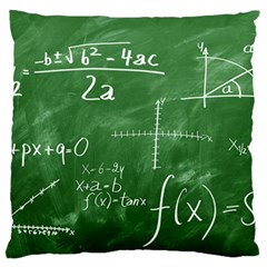 Mathematics Green Standard Flano Cushion Case (one Side) by snowwhitegirl