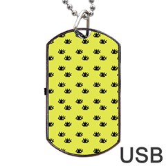 Yellow Eyes Dog Tag Usb Flash (one Side) by snowwhitegirl