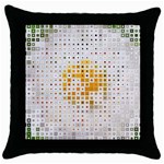 Abstract Art Art Artificial Flowers Throw Pillow Case (Black) Front