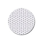 Cycling Motif Design Pattern Rubber Coaster (Round)  Front