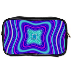 Abstract Artwork Fractal Background Blue Toiletries Bag (one Side) by Sudhe