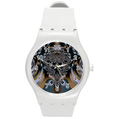 Fractal Art Artwork Design  Art Round Plastic Sport Watch (m) by Pakrebo