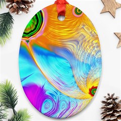 Artwork Digital Art Fractal Colors Ornament (oval) by Pakrebo