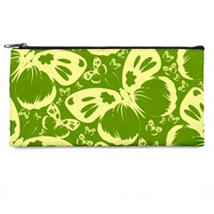 Butterflies Pattern Background Green Decoration Repeating Style Sketch Pencil Cases by fashionpod