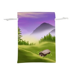 Digital Art Painting Landscape Lightweight Drawstring Pouch (l) by Wegoenart