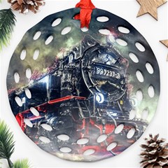 Steam Locomotive Br 99 Historically Round Filigree Ornament (two Sides) by Wegoenart