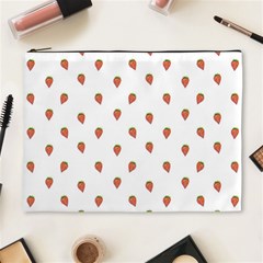 Cartoon Style Strawberry Pattern Cosmetic Bag (xl) by dflcprintsclothing