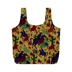 Cowboys Pattern Full Print Recycle Bag (m) by bloomingvinedesign