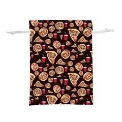 Pizza Pattern Lightweight Drawstring Pouch (l) by bloomingvinedesign