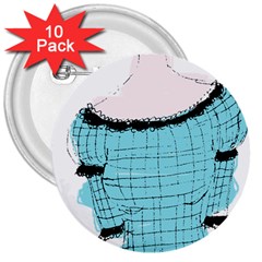 Elissa 3  Buttons (10 Pack)  by snowwhitegirl