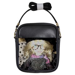 Cat Ears Doll Stained Glass Girls Sling Bag by snowwhitegirl