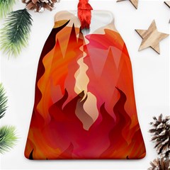 Fire Abstract Cartoon Red Hot Ornament (bell) by Wegoenart