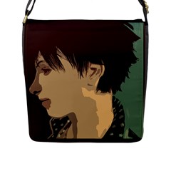 Punk Face Flap Closure Messenger Bag (l) by snowwhitegirl