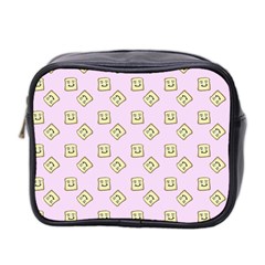 Happy Toast Pink Mini Toiletries Bag (two Sides) by snowwhitegirl