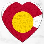 Colorado State Flag Symbol Jigsaw Puzzle (Heart) Front