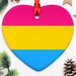 Pansexual Pride Flag Heart Ornament (Two Sides) Back