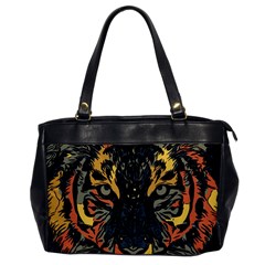 Tiger Predator Abstract Feline Oversize Office Handbag by Pakrebo