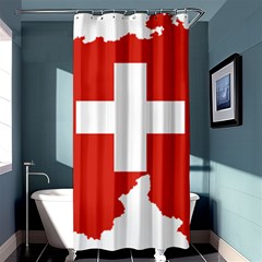 Switzerland Country Europe Flag Shower Curtain 36  X 72  (stall)  by Sapixe