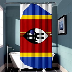 Swaziland Flag Map Geography Shower Curtain 36  X 72  (stall)  by Sapixe