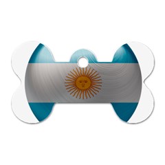 Argentina Flag Country Nation Dog Tag Bone (two Sides) by Sapixe