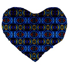 E 3 Large 19  Premium Flano Heart Shape Cushions by ArtworkByPatrick