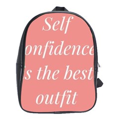 Self Confidence  School Bag (xl) by Abigailbarryart