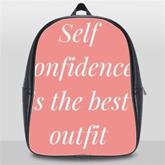 Self Confidence  School Bag (xl) by Abigailbarryart