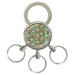 Textile Fabric 3-ring Key Chain by HermanTelo