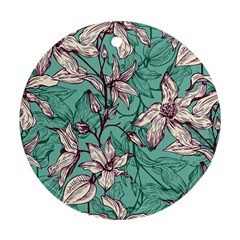 Vintage Floral Pattern Ornament (round) by Sobalvarro