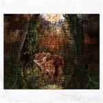 Awesome Wolf In The Darkness Of The Night Rectangular Jigsaw Puzzl Front