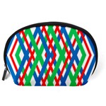 Geometric Line Rainbow Accessory Pouch (Large) Back